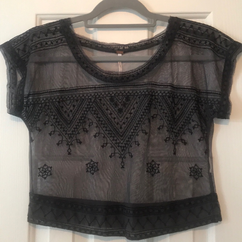 Free People See Through Crop Top